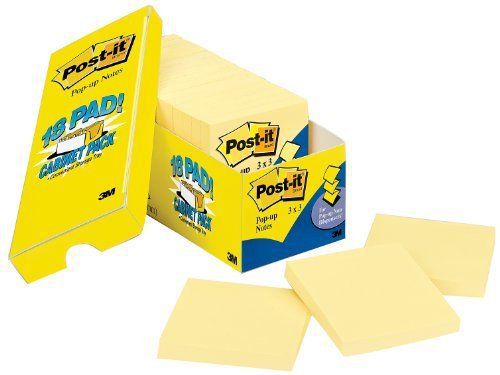 Post-it Pop-up Notes Cabinet Pack - Self-adhesive, Removable - 3&#034; X (r33018cp)