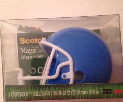 Scotch Magic Tape Dispenser Blue Football Helment And Roll Of Tape