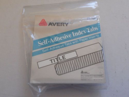 Avery Self-Adhesive Index Tabs S-155 BLUE 1 1/2&#034; x 1/3&#034; Pack of 25