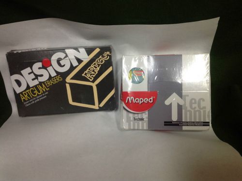 One box of Sanford Design Artgum Erasers &amp; one box of Maped Technic Erasers
