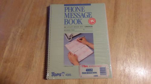 Phone message book Tops 4005 set of 2 books 200 duplicate message sets each