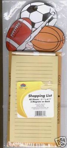 Sports Football Soccer Basketball Note List Pad NEW