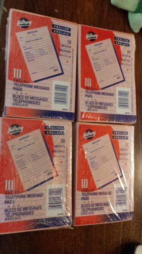 A lot of 4 pack Hilroy Phone Message Pads. 10 pads per pack. 50 sheets Per Pad.