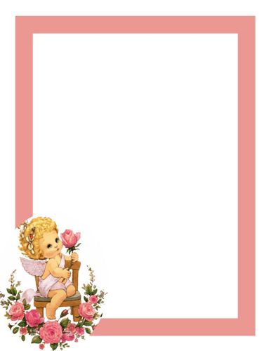 25 sheets little angel paper for printers, craft projects, invitations for sale