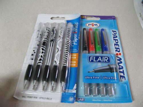 5 CT  PAPER MATE LIMITED EDITION  BALL POINT PENS + BONUS