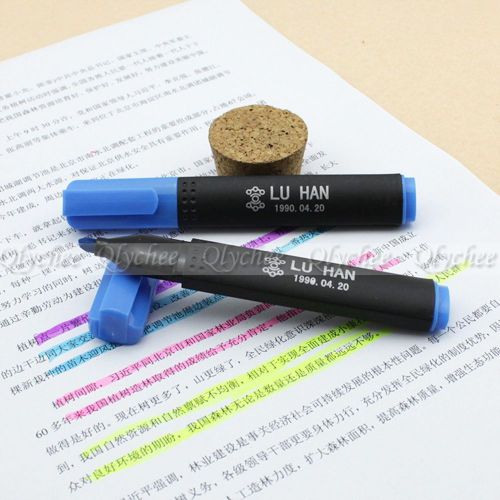 KPOP EXO Symbol LUHAN Birthday Fluorescent Highlighter Marker Pen Stationery 1pc