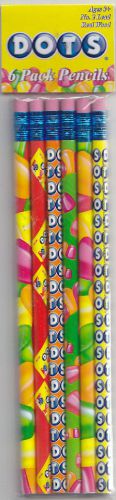 DOTS Candy 6 Pack Wooden Pencils NEW Advertising