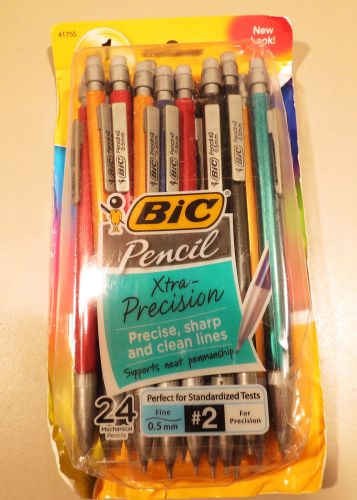 BIC Mechanical Pencil with Colorful Barrels, Fine Point (0.5 mm), 24 Pencils