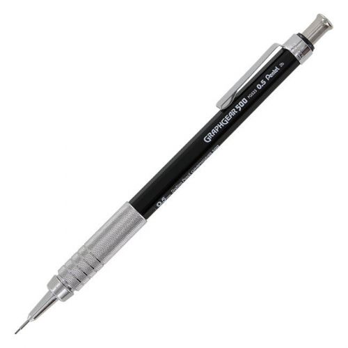 Pentel Graph Gear 500 Automatic Drafting Pencil, 0.5mm, Black Barrel (pACK OF 6)