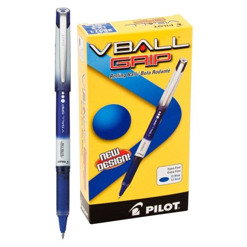 Vball Grip Liquid Ink Rollerball Pens - Extra Fine Pen Point Type - (35471dz)