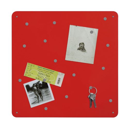 Red Square Dots Magnetic Bulletin Board