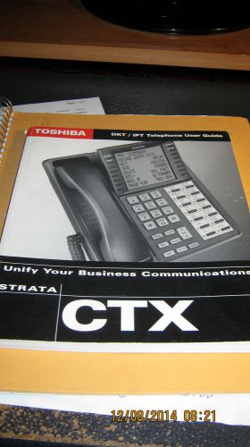 Toshiba  Strata Enterprise Telephone DKT/IPT Telephone User Guide