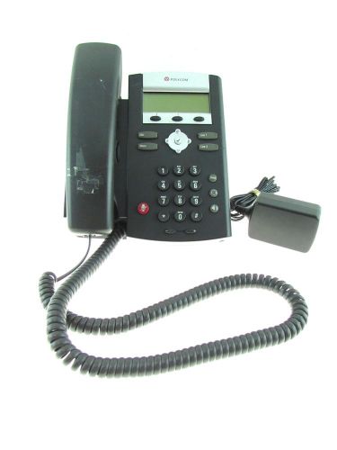 POLYCOM SoundPoint IP 330.SIP Black Corded Mountable Phone W/ Power Cord Bundle