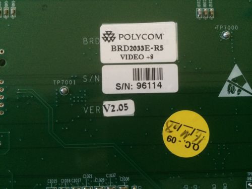 Polycom Video+ 8 card for MGC 50 or 100 MCU BRD2033E-R5, Video Conferencing