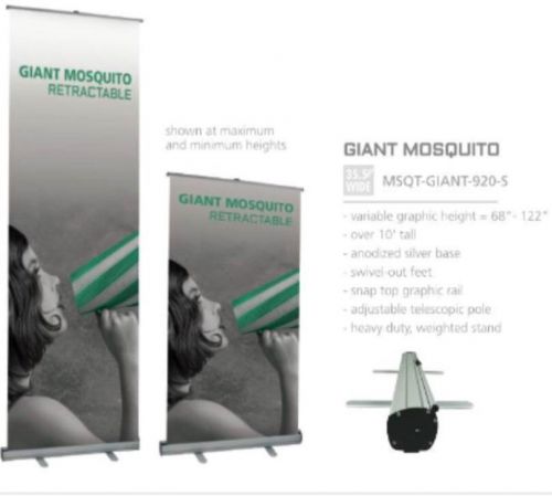 Retractable Roll Up Banner Stand GIANT MOSQUITO