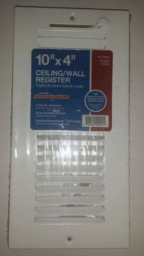 TRUAIRE H102M 10&#034;x4&#034; Ceiling/Wall Register 2-Way Air Deflection, SmoothGlide