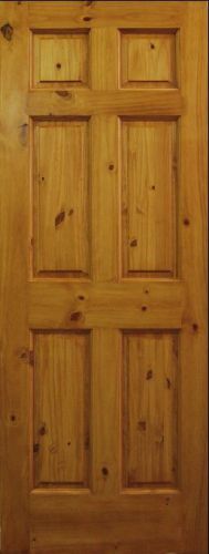 6 Panel 6&#039;8&#034; Solid Wood Stain Grade Knotty Pine Interior Door