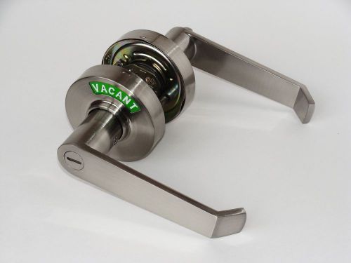 New ada privacy lock with indicator&#034;in-use&#034;or&#034;vacant&#034;inscription(brushed nickel) for sale