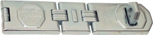 New abus 110/195 c 7-3/4-inch hardened steel concealed hinge pin hasp  silver for sale