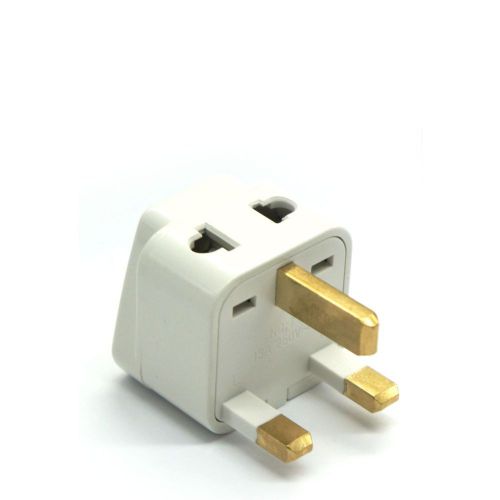 NEW Tmvel TVM-UK2 Universal 2-in-1 Type G Plug Grounded Adaptor for United
