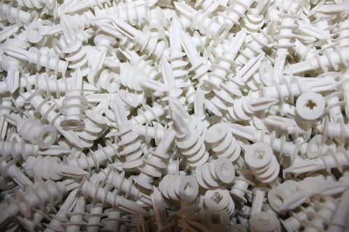 (5000) zip-it self-drilling 50lb drywall anchors #8 - nylon - strong plastic for sale