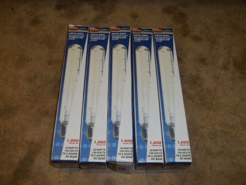 BRAND NEW LOT OF 5 CXL 20T6.5DC INCANDESCENT TUBULAR CLEAR COMMERCIAL BULBS