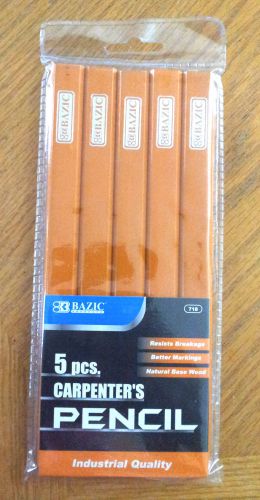 LOT 15 BAZIC CARPENTER&#039;S PENCIL  3/16&#034; LEAD RESISTS BREAKAGE INDUSTRIAL QUALITY