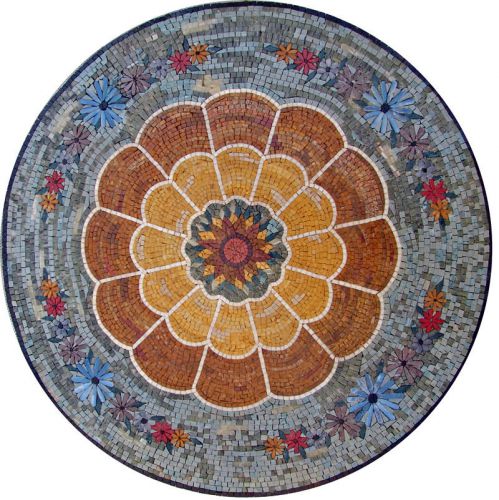 Floral Artistic Mosaic Medallion Design