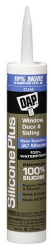 Dap Silicone Plus Clear Premium Silicone Rubber Window &amp; Door Sealant 08771