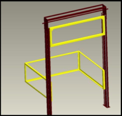 Industrial Mezzanine Safety Platform Gate