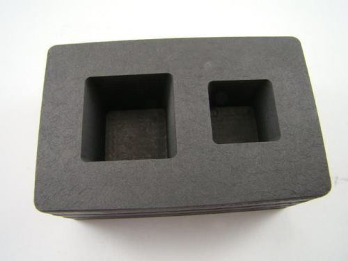 2 oz &amp; 5 oz Gold Bar High Density Graphite Tall Cube Mold Combo Loaf (B89)