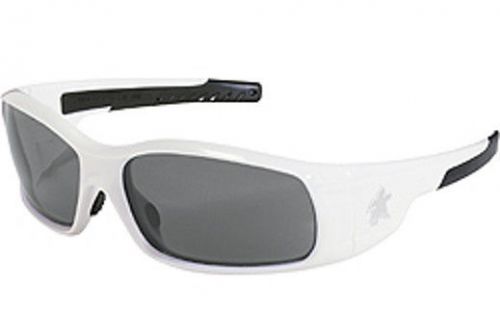 $10.50**NEW**CREWS SWAGGER SAFETY GLASSES WHITE FRAME/GRAY LENS**FREE SHIPPING