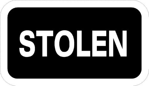3&#034;X5&#034; OVAL STOLEN  Funny decals  stickers cars trucks suv&#039;s