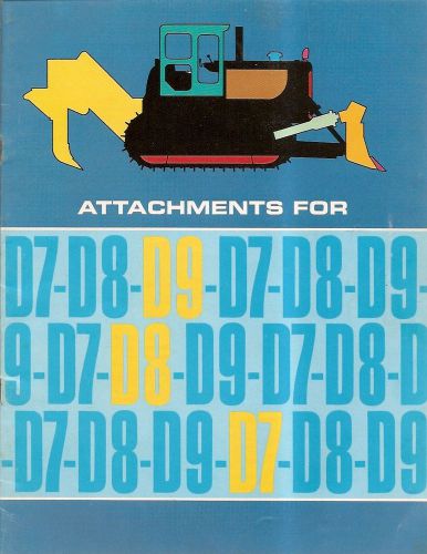 Equipment brochure - caterpillar - d7 d8 d9 - attachments (e1619) for sale
