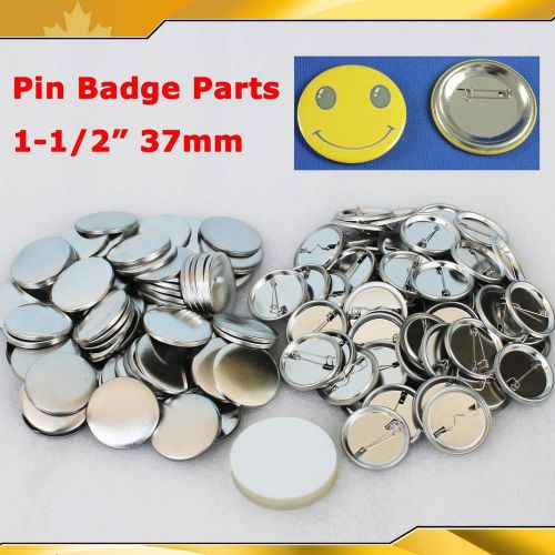 1,000 complete sets 1-1/2&#034; pin badge button all metal for button maker machine