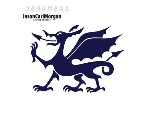 JCM® Iron On Applique Decal, Welsh Dragon Navy Blue