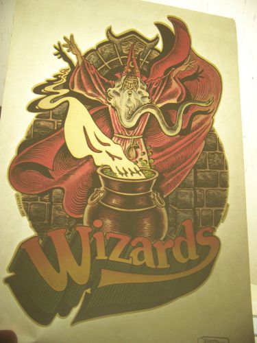 &#034;Wizards&#034;, Vintage Transfer (Iron-on heat transfer only)