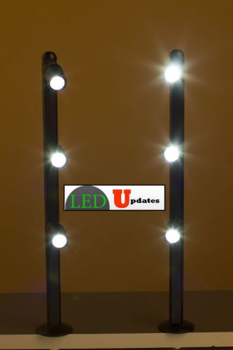 2x showcase led spot light pole retail boutique jewelry with power supply u.s for sale