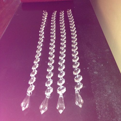 Clear Diamond Hanging Crystal Garland Strands 20 inches in length