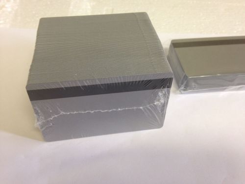 100 silver pvc cards - hico mag stripe 2 track - cr80 .30 mil for id printers for sale