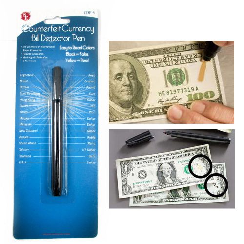 Smart money counterfeit detector tester marker pen use on fake bills checker ! for sale