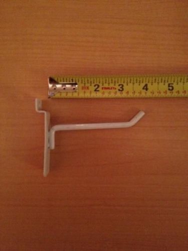 4&#034; white metal slat wall hook lot of 100 fit in wall slot for sale