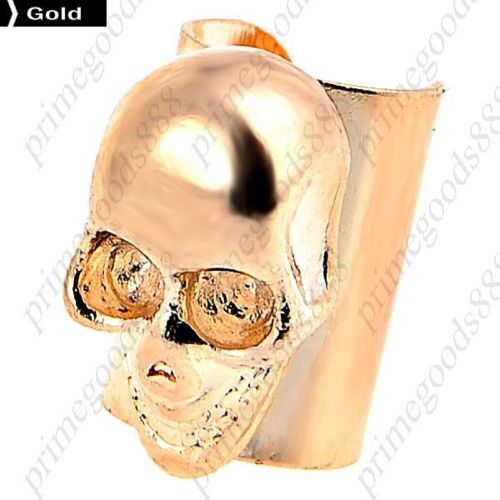 Skull Style Ear Clip Ear Drop Earring Pendant Jewelry Woman Lady Emo Girls Gold