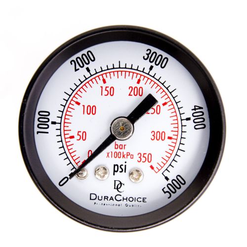 1-1/2&#034; Dry Utility Pressure Gauge - Blk.Steel 1/8&#034; NPT Center Back 5000PSI