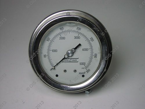 Versa gauge 3.5&#034; stainless steel filled panel mount pressure gauge 5000 psi used for sale