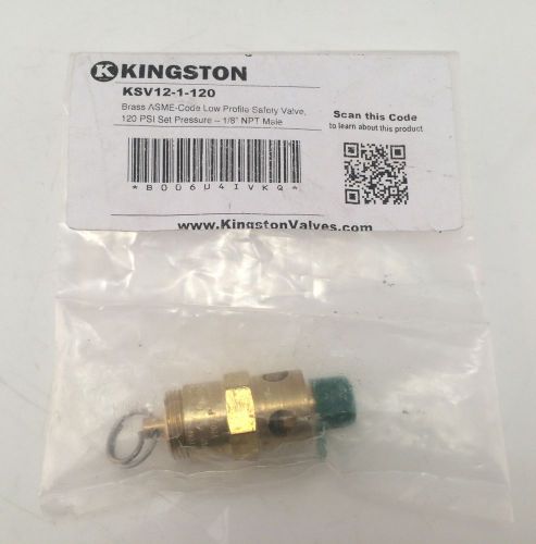 Kingston low profile safety valve 1/8&#034; npt 120 psi set pressure ksv12-1-120 for sale