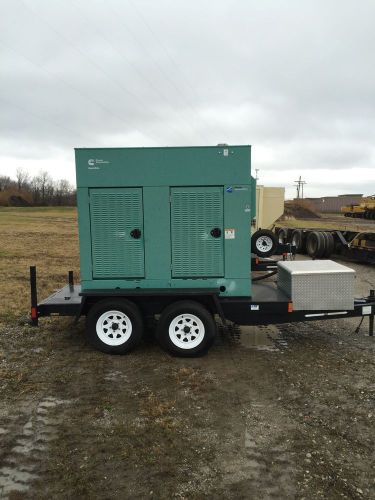 Cummins 50kw diesel trailer mounted generator single phase sound proof excellent for sale
