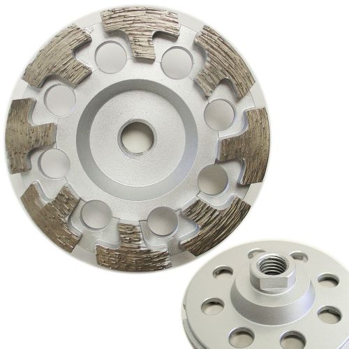 4” premium t-segment diamond grinding cup wheel for concrete 5/8-11 arbor for sale