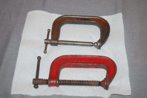 Vintage C - Clamps - 4&#034; One Adjustable and One Malleable