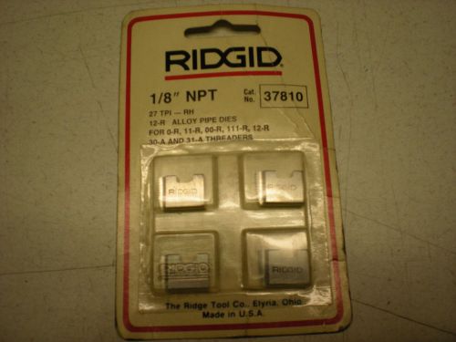 RIDGID #37810 1/8&#034; NPT DIES FOR #12R PIPE THREADER